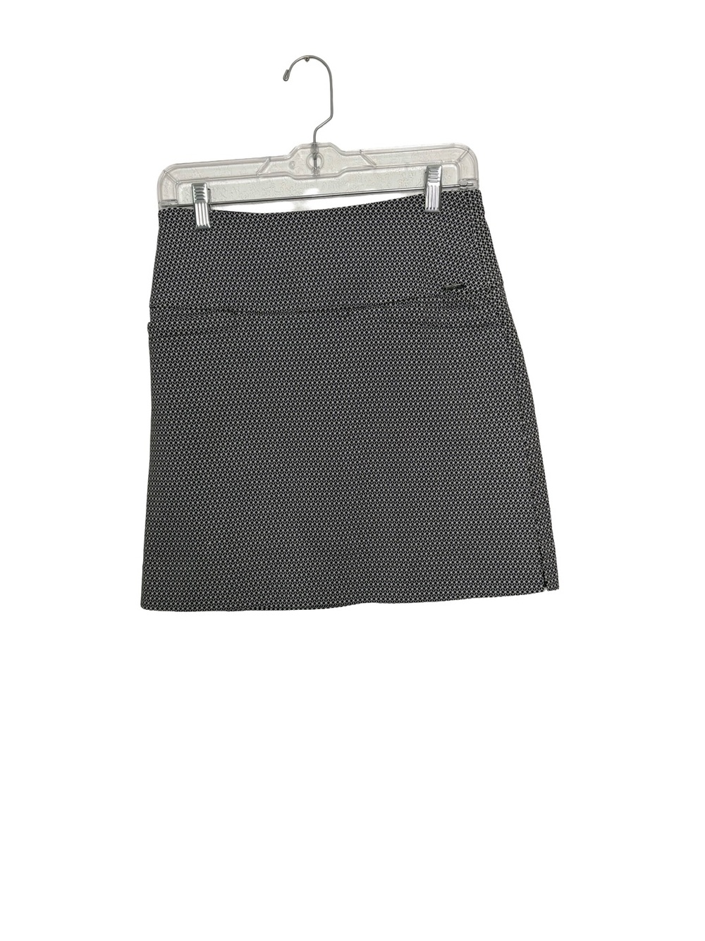 S.C. & Co Black & White Patterned A-Line Women's Skirt